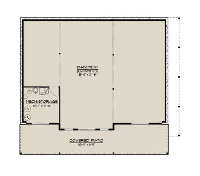 Basement for House Plan #5032-00436