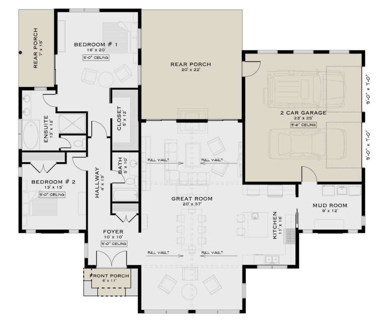 House Plan House Plan #35726 Drawing 1