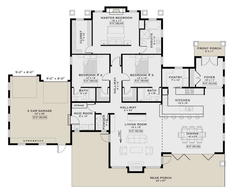 House Plan House Plan #35729 Drawing 1