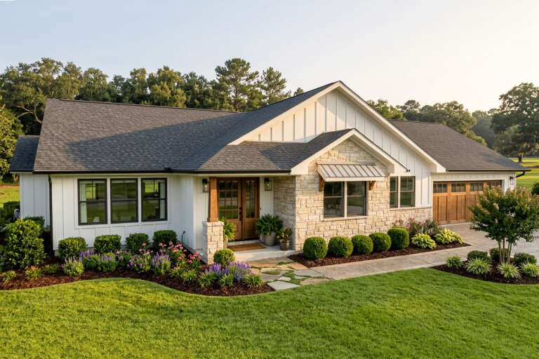 House Plan House Plan #35732 Angled Front Elevation
