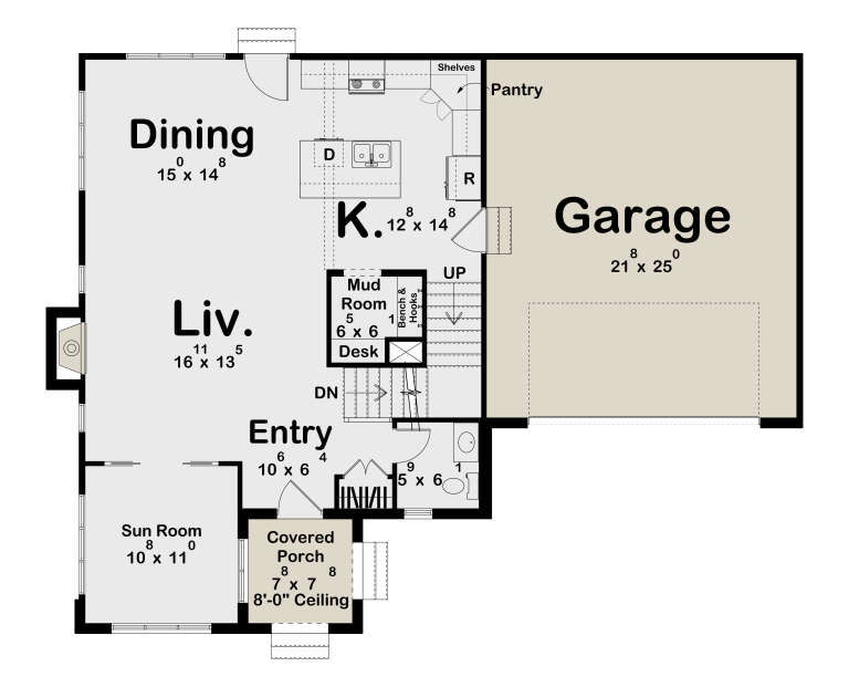 House Plan House Plan #35733 Drawing 1