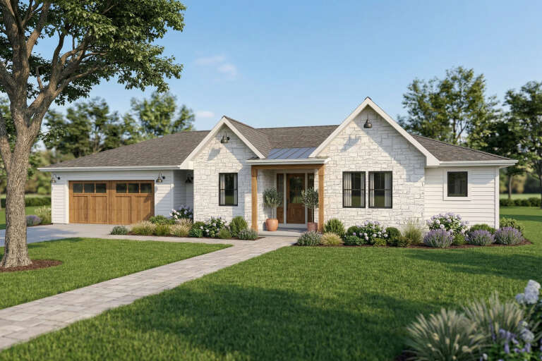 House Plan House Plan #35734 Angled Front Elevation