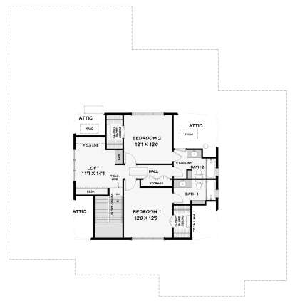 Second Floor for House Plan #3125-00042