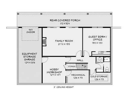 Walkout Basement for House Plan #3125-00043