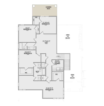 Second Floor for House Plan #8768-00185