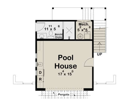 First Floor for House Plan #963-01289