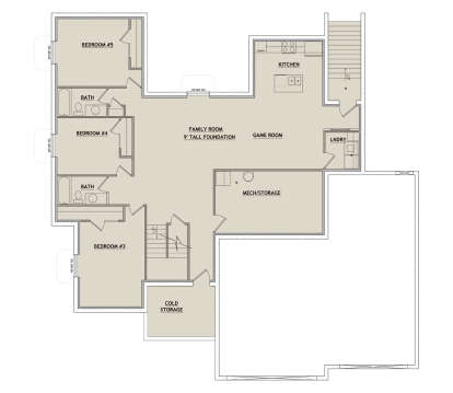 Basement for House Plan #8768-00187