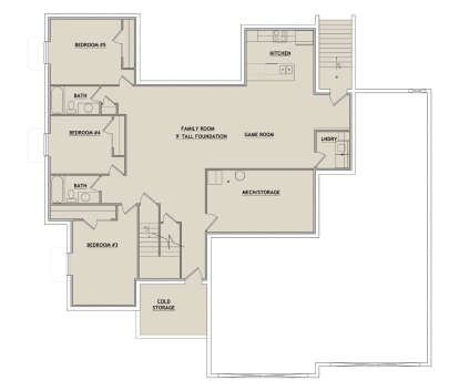 Basement for House Plan #8768-00188