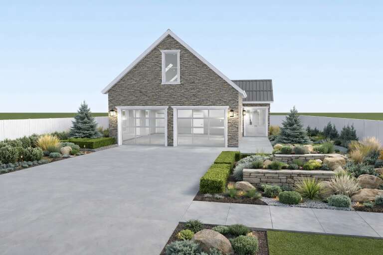 House Plan House Plan #35748 Angled Front Elevation