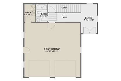 Garage Floor for House Plan #2802-00554