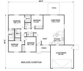 Floorplan 1 for House Plan #340-00007
