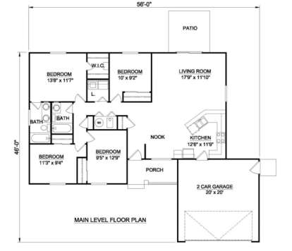 Floorplan1 for House Plan #340-00007