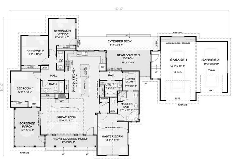 House Plan House Plan #35754 Drawing 1