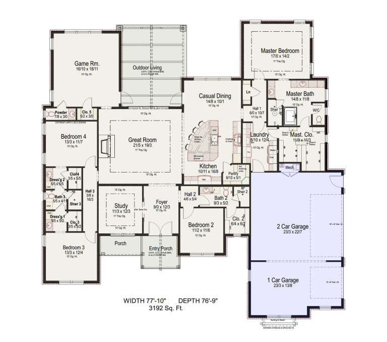 House Plan House Plan #35756 Drawing 1