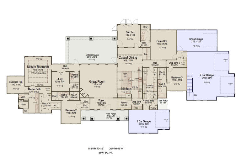 House Plan House Plan #35757 Drawing 1
