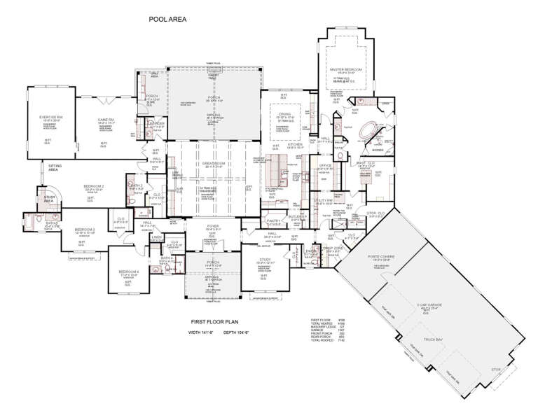 House Plan House Plan #35758 Drawing 1
