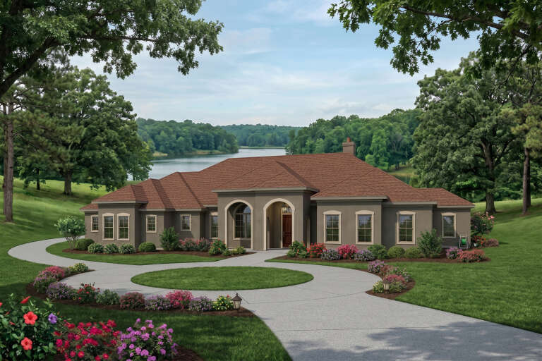 House Plan House Plan #35759 Angled Front Elevation
