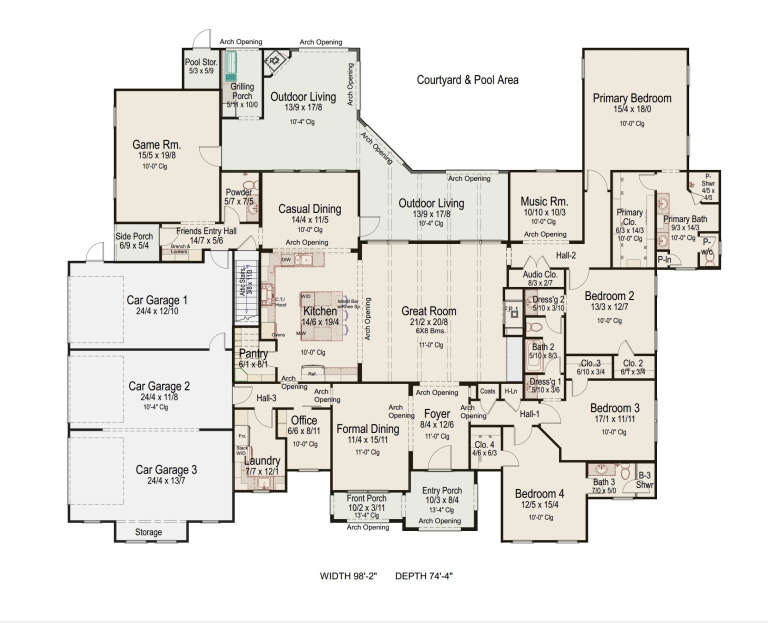 House Plan House Plan #35759 Drawing 1