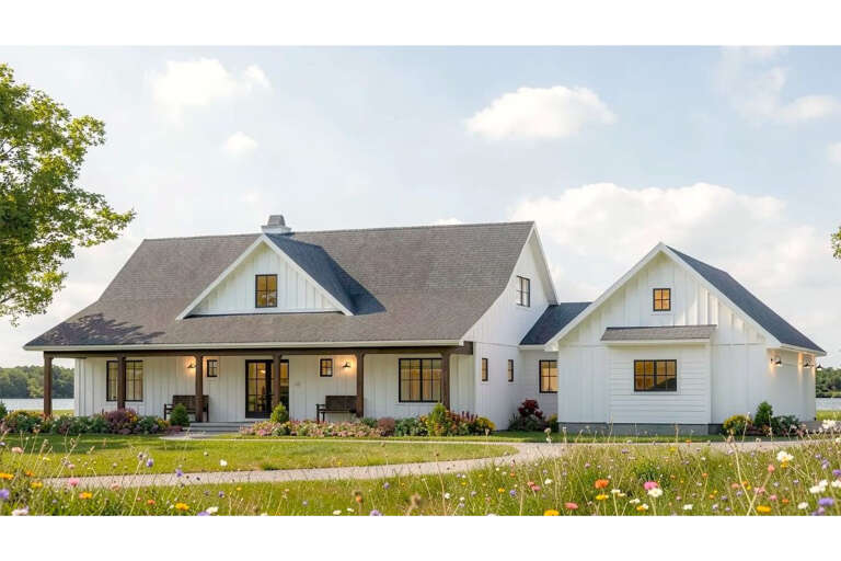 House Plan House Plan #35764 Angled Front Elevation