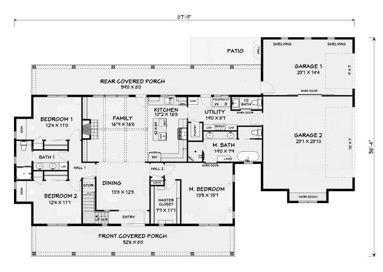 House Plan House Plan #35764 Drawing 1