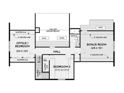 Second Floor for House Plan #3125-00046