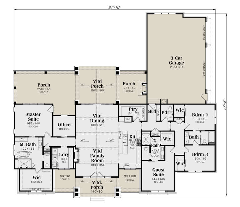 House Plan House Plan #35765 Drawing 1