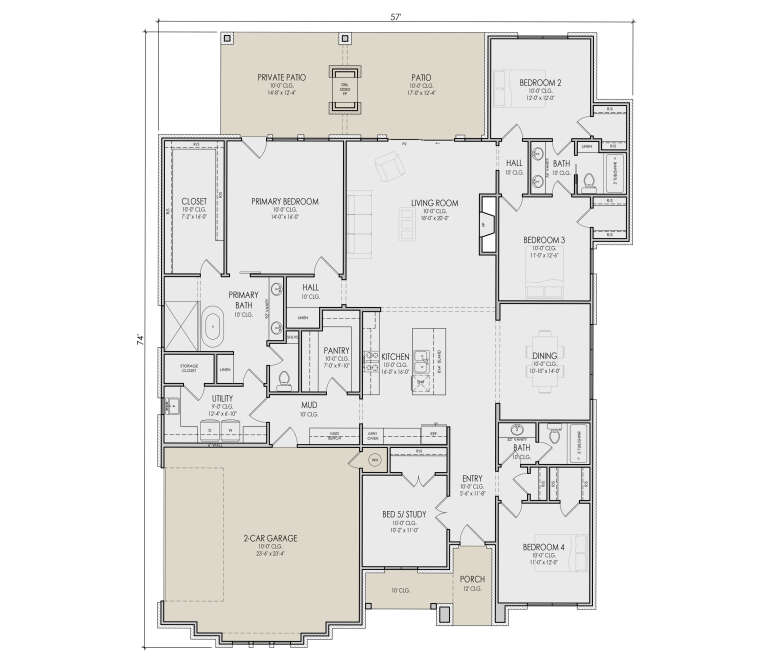 House Plan House Plan #35766 Drawing 1