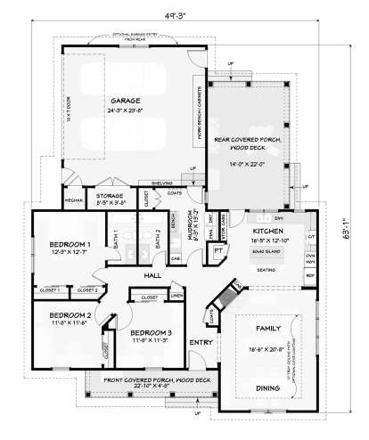 Main Floor  for House Plan #3125-00047