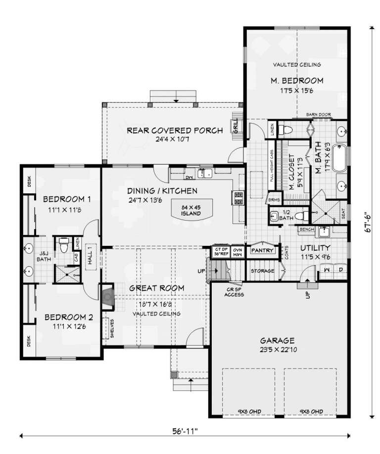 House Plan House Plan #35768 Drawing 1