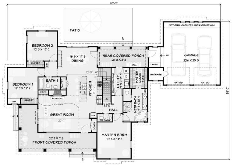 House Plan House Plan #35769 Drawing 1