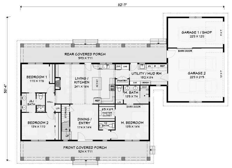 House Plan House Plan #35770 Drawing 1