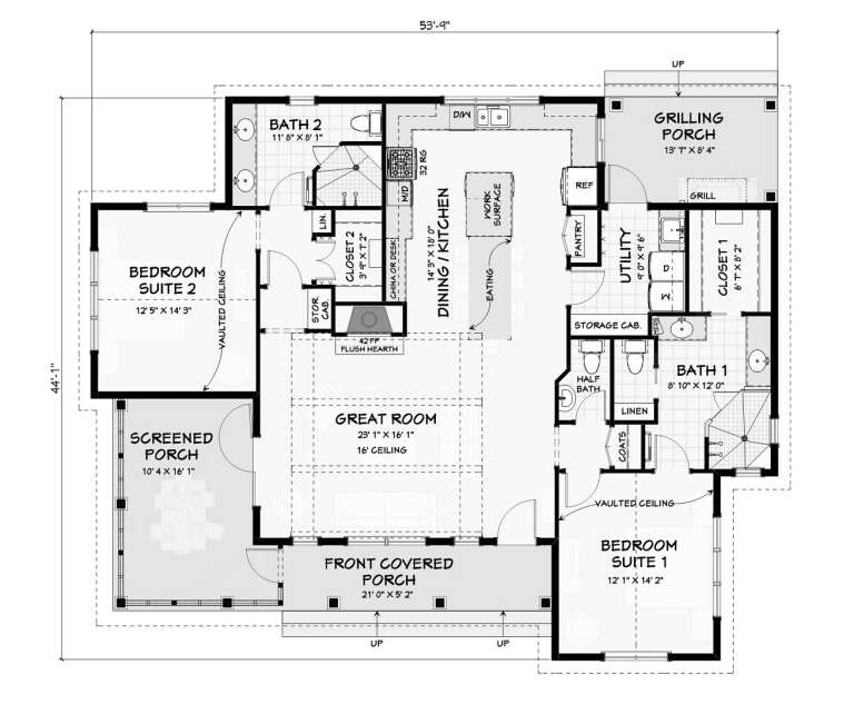 House Plan House Plan #35771 Drawing 1