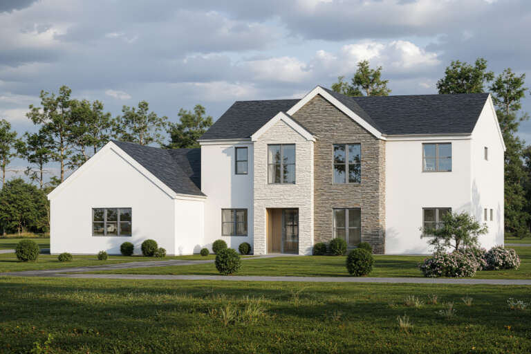 House Plan House Plan #35772 Angled Front Elevation