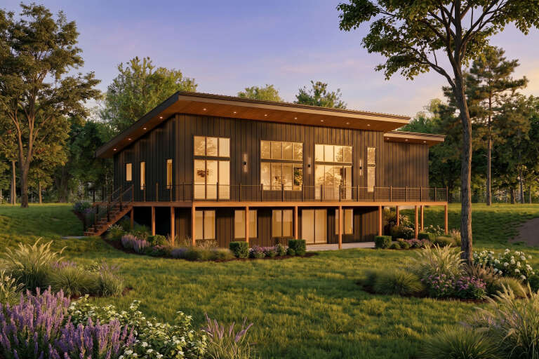 House Plan House Plan #35776 Angled Rear Elevation 