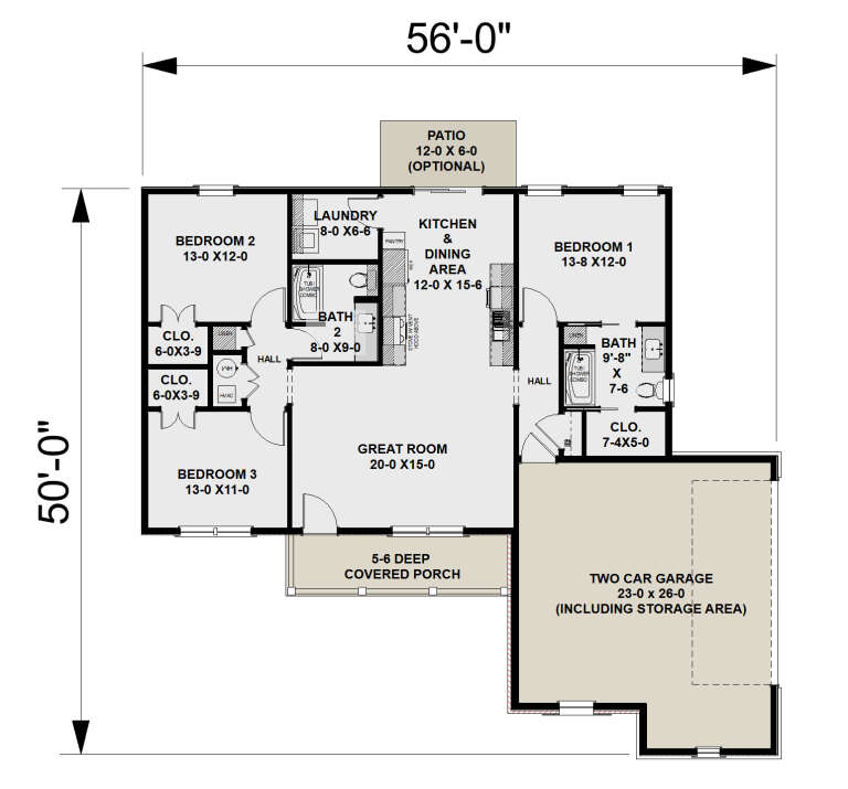 House Plan House Plan #35777 Drawing 1