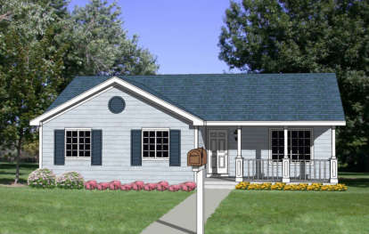3 Bed, 2 Bath, 1192 Square Foot House Plan - #340-00010