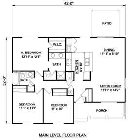 Floorplan 1 for House Plan #340-00010