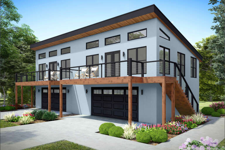 House Plan House Plan #35780 Angled Front Elevation