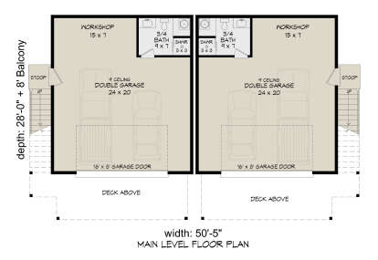 Garage Floor/First Floor for House Plan #940-01436