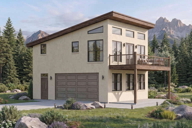 House Plan House Plan #35781 Angled Front Elevation