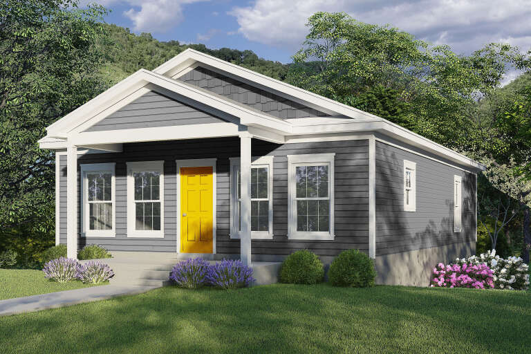 House Plan House Plan #35787 Angled Front Elevation