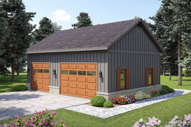 House Plan House Plan #35790 Angled Front Elevation