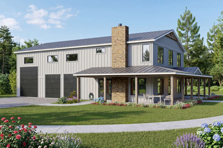 House Plan House Plan #35792 Angled Front Elevation