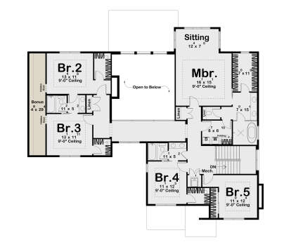 Second Floor for House Plan #963-01293