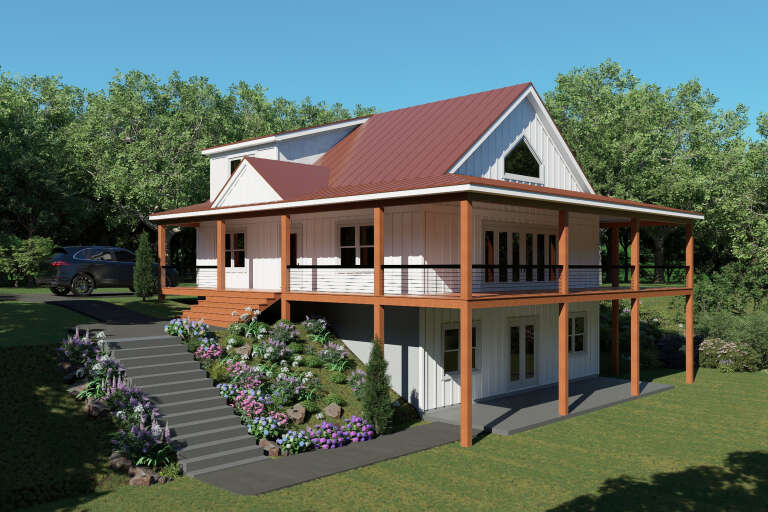 House Plan House Plan #35804 Angled Front Elevation