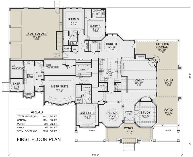 House Plan House Plan #35808 Drawing 1