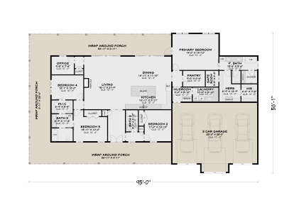Main Floor  for House Plan #4100-00032