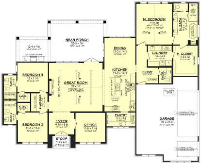 Main Floor for House Plan #041-00437