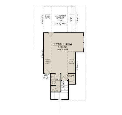Bonus Room for House Plan #4534-00160