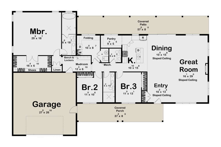 House Plan House Plan #35813 Drawing 1